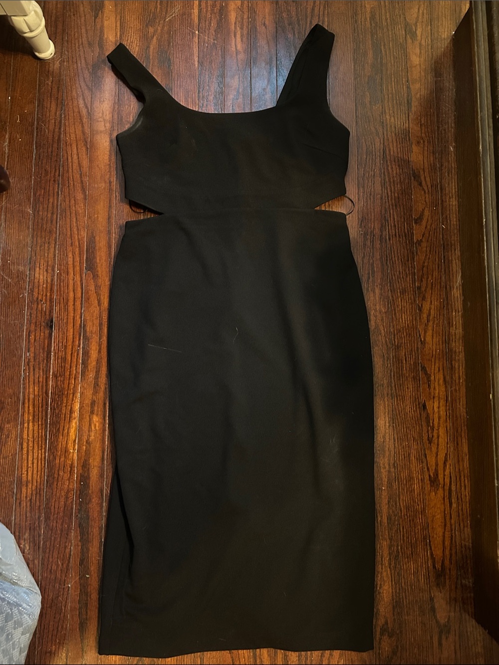 Express Black Cutout Midi Sheath Dress